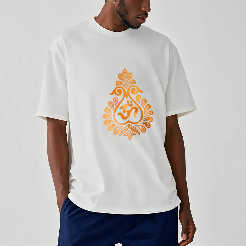 Buddha Stones Gourd OM Symbol Design Tee T-shirt