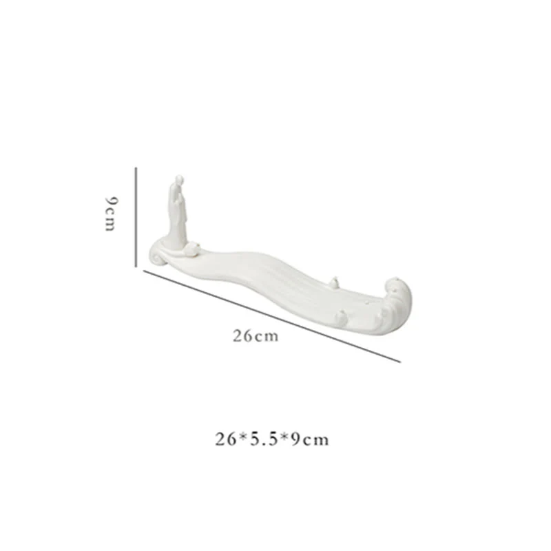 Buddha Stones Buddha Monk Ceramic Sea Wave Mountain Blessing Incense Burner Decoration