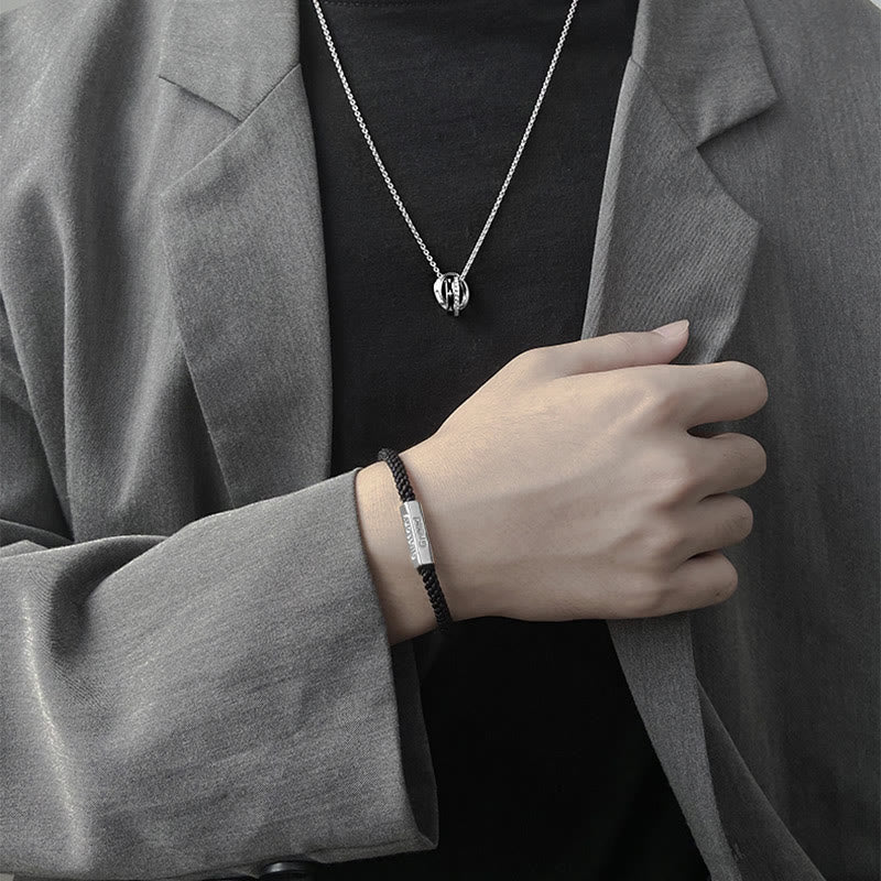 Buddha Stones Seven Deadly Sins Seven Virtues Braided String Bracelet