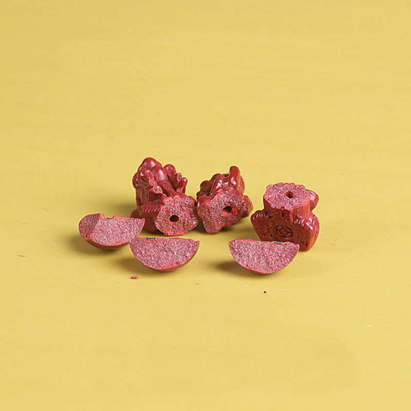 Buddha Stones Natural Double PiXiu Cinnabar Om Mani Padme Hum Wealth Luck Bead Bracelet