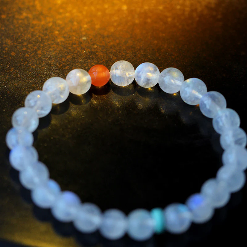 Buddha Stones Moonstone Calm Healing Positive Bracelet