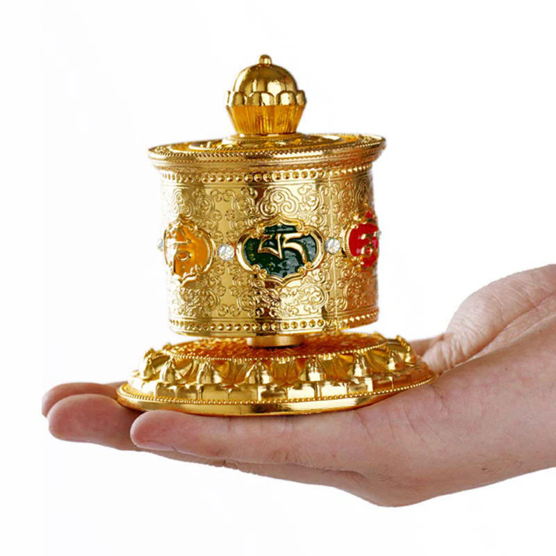 Buddha Stones Tibetan Blessing Prayer Wheel Car Decoration