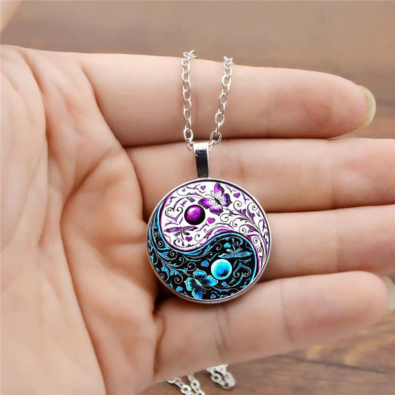 Buddha Stones Yin Yang Chain Balance Necklace Pendant