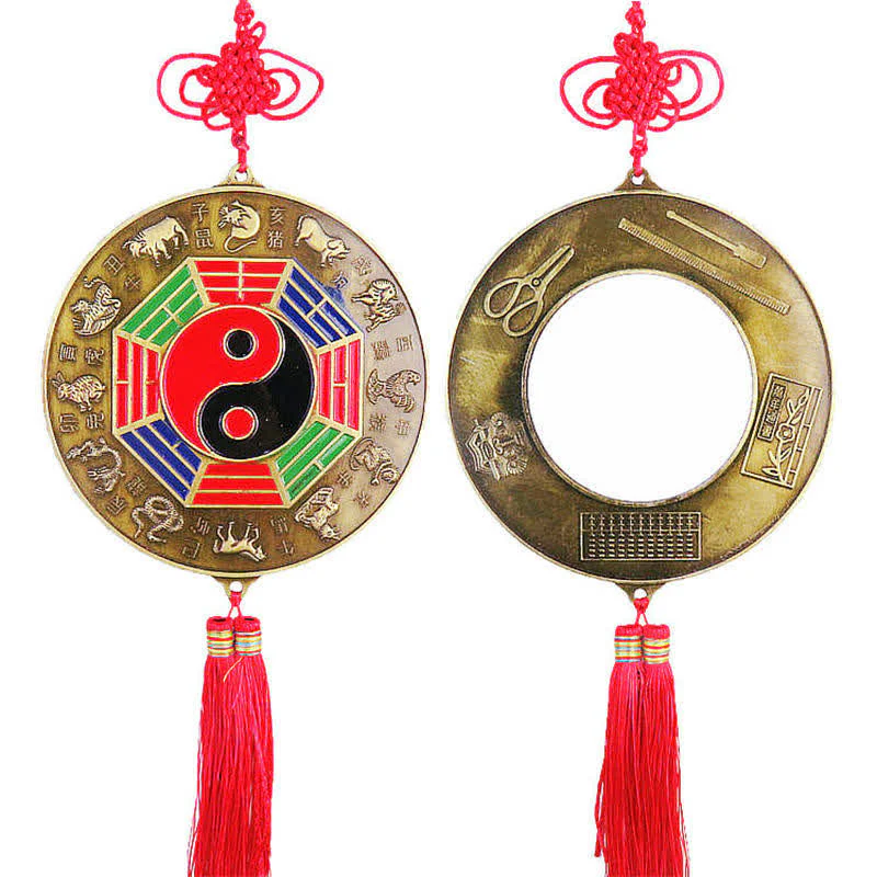 Buddha Stones Feng Shui Bagua Map Chinese Knotting Harmony Energy Map Mirror
