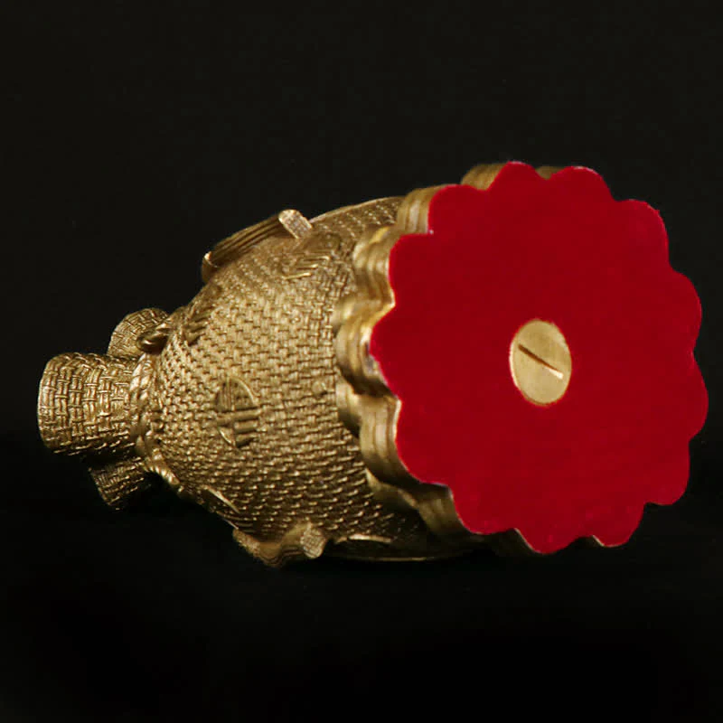 Buddha Stones Chenrezig Thousand-handed Avalokitesvara Figurine Double-sided Kuan Yin Bodhisattva Protection Solid Copper Statue Decoration