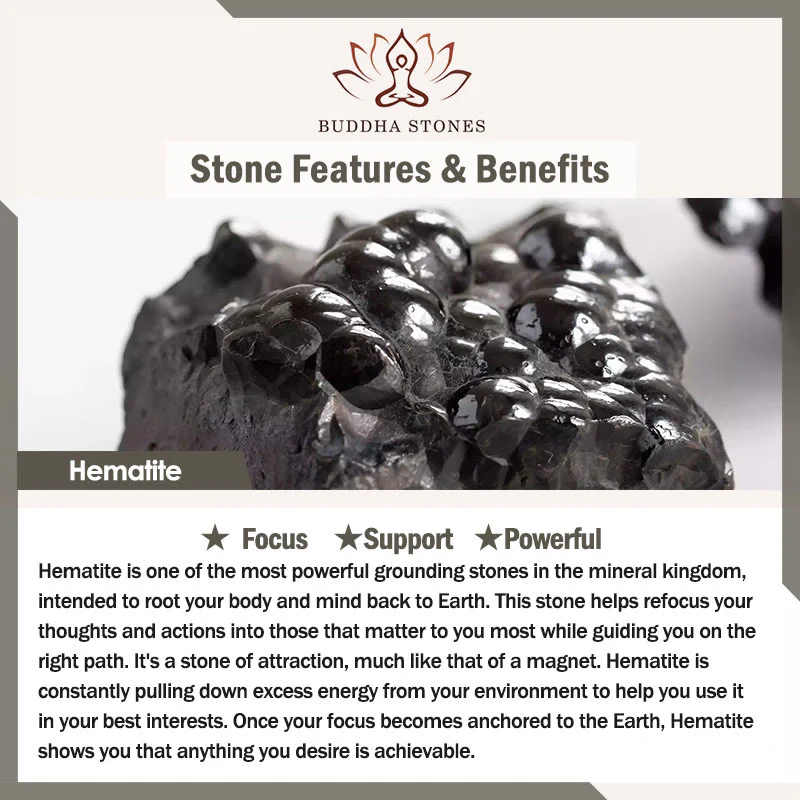 Buddha Stone Sodalite Hematite Blue Aventurine Intuition Bracelet