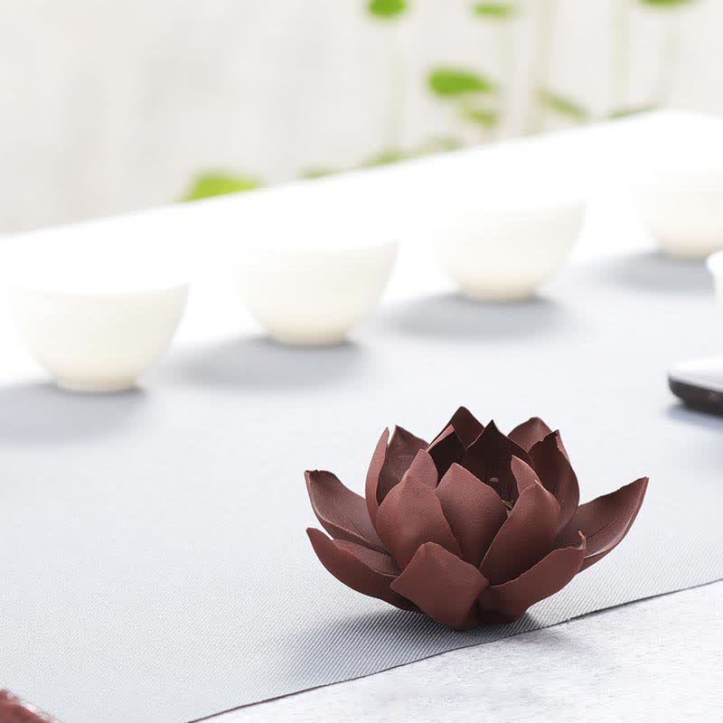 Buddha Stones Tibetan Lotus Positive Peace Incense Burner Decoration