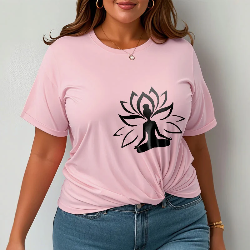Buddha Stones Lotus Meditating Person Tee T-shirt