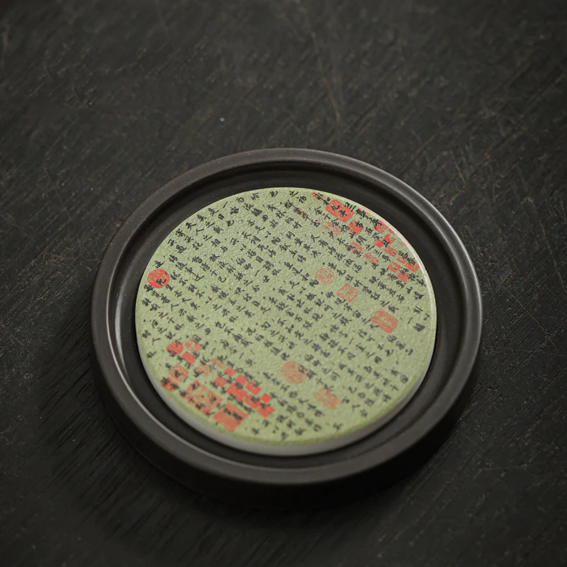 Buddha Stones Plum Blossom Peach Heart Sutra Loquat Magnolia Persimmon Ceramic Cup Mat Pad Coaster Kung Fu Tea Mat