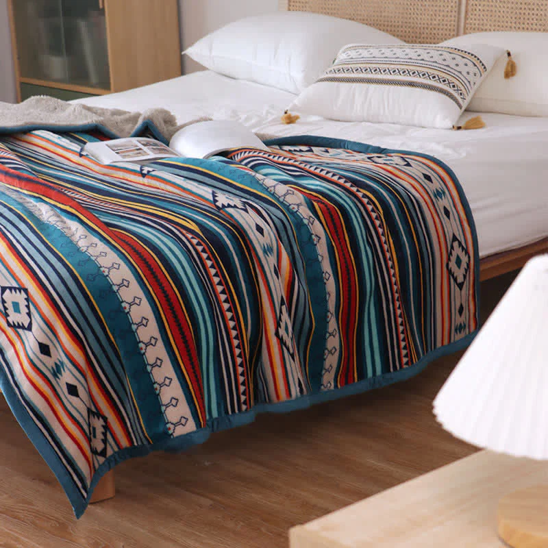 Buddha Stones Geometric Warm Soft Bed Throw Blanket