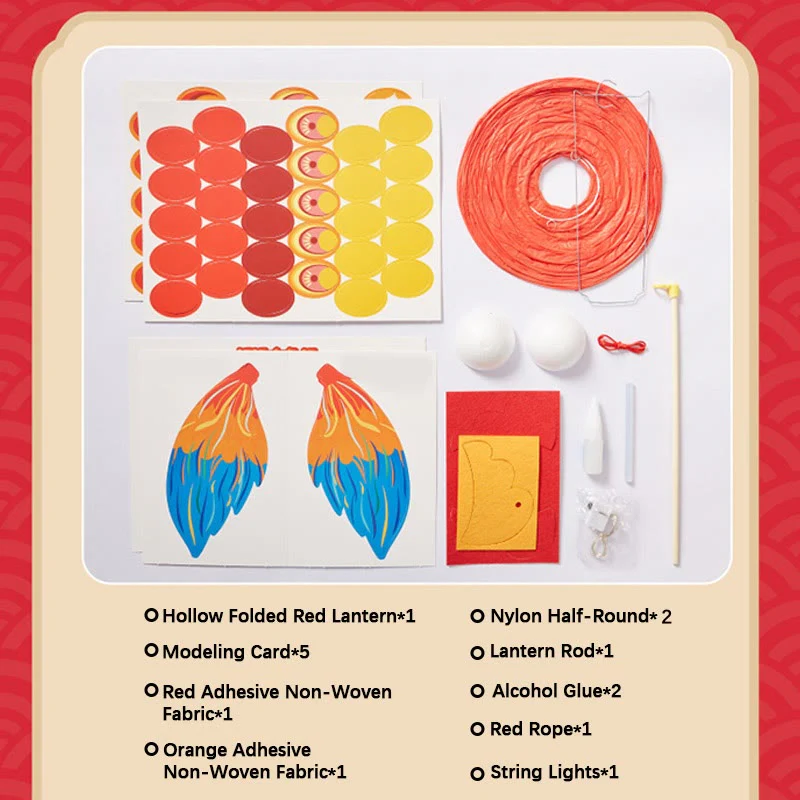 Buddha Stones DIY Good Luck Koi Fish Paper Lantern Lamp Mid-Autumn Festival Child Kids Lantern Decoration