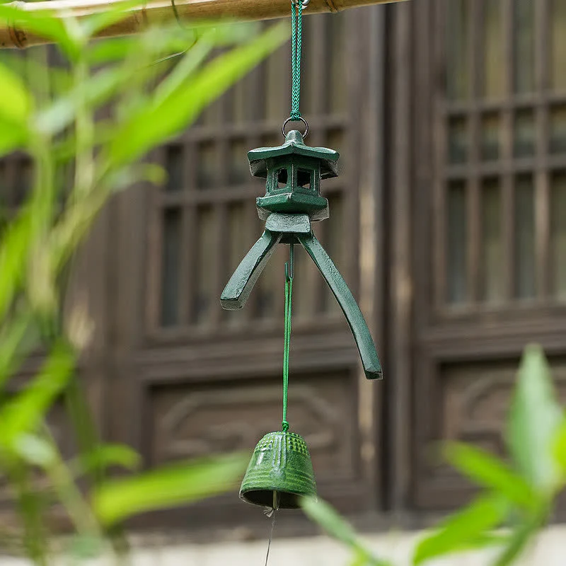 Buddha Stones Auspicious Wall Hanging Chime Bell Luck Handmade Home Decoration