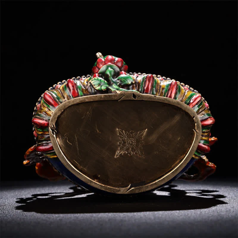 Buddha Stones Yellow Jambhala Bodhisattva Figurine Serenity Copper Statue Home Decoration