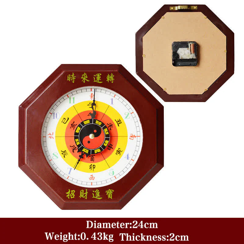Buddha Stones Feng Shui Bagua Map Balance Energy Map Wall Clock