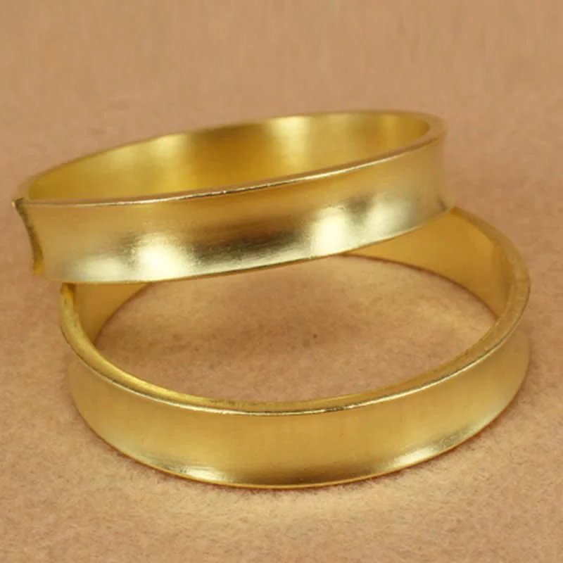 Buddha Stones Copper Wealth Luck Cuff Bracelet Bangle