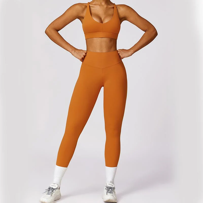 Buddha Stones Women Short Sleeve T-Shirt Top High Waist Leggings Pants For Sports Yoga