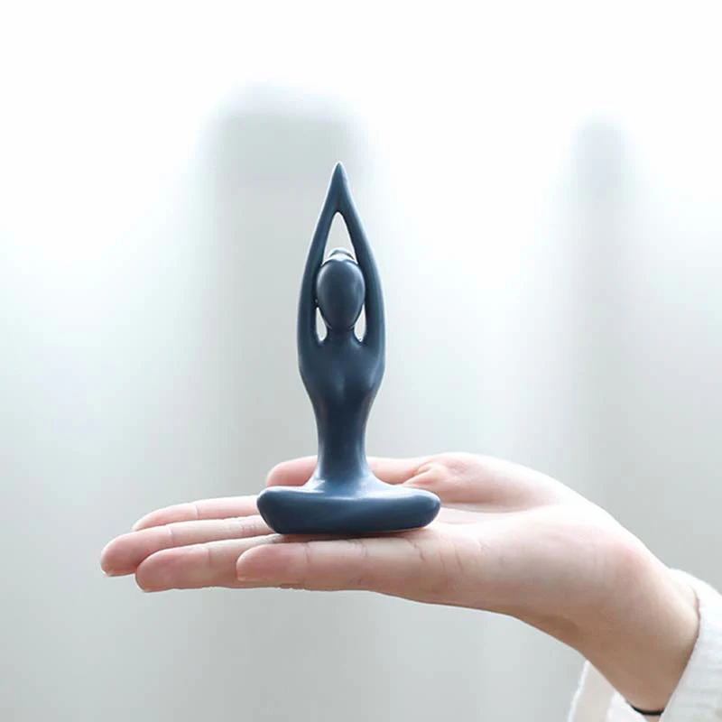 Buddha Stones Abstract Yoga Meditation Exercise Ceramics Spiritual Figurine Sculpture Decoration