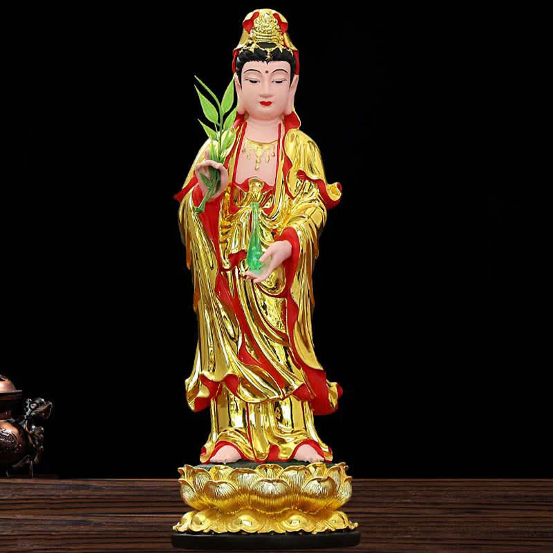 Buddha Stones Chenrezig Bodhisattva Avalokitesvara Figurine Harmony Resin Statue Home Decoration