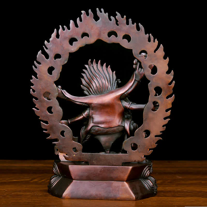 Buddha Stones Tibet Mahakala Bodhisattva Figurine Compassion Copper Statue Decoration