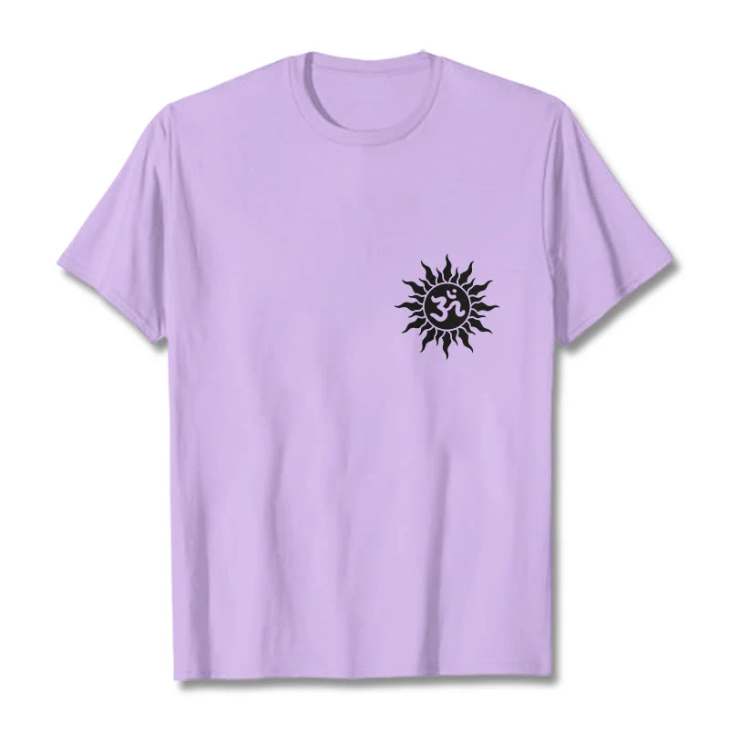 Buddha Stones Sun OM Symbol Design Tee T-shirt