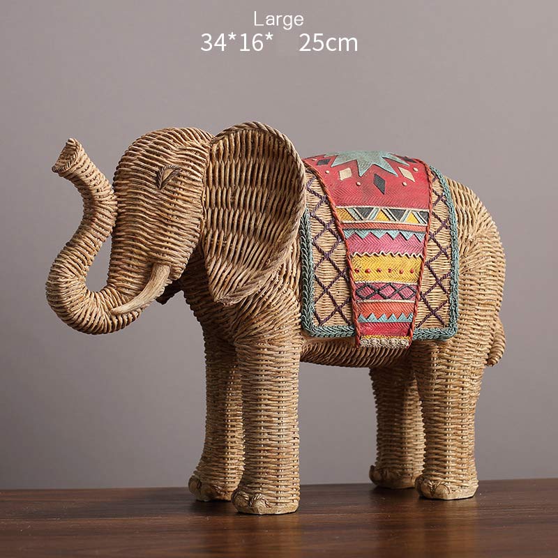 Buddha Stones Elephant Resin Wisdom Wealth Home Decoration