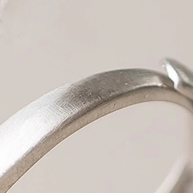 Buddha Stones Natural 925 Sterling Silver Silver Sheen Obsidian Adjustable Protection Ring