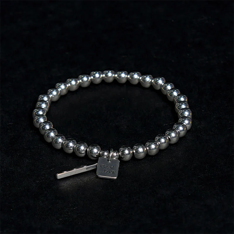 Buddha Stones Titanium Steel Good Luck Balance Bracelet