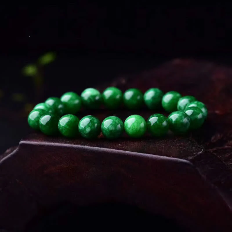 Buddha Stones Cyan Jade Bead Calm Harmony Bracelet