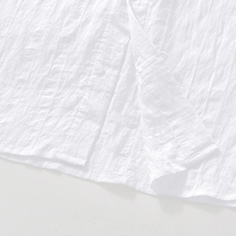 Buddha Stones Summer Short Sleeve Buttons Men's Shirt With Two Pockets