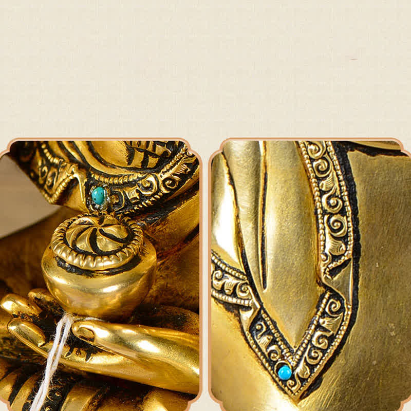 Buddha Stones Shakyamuni Compassion Copper Statue Decoration