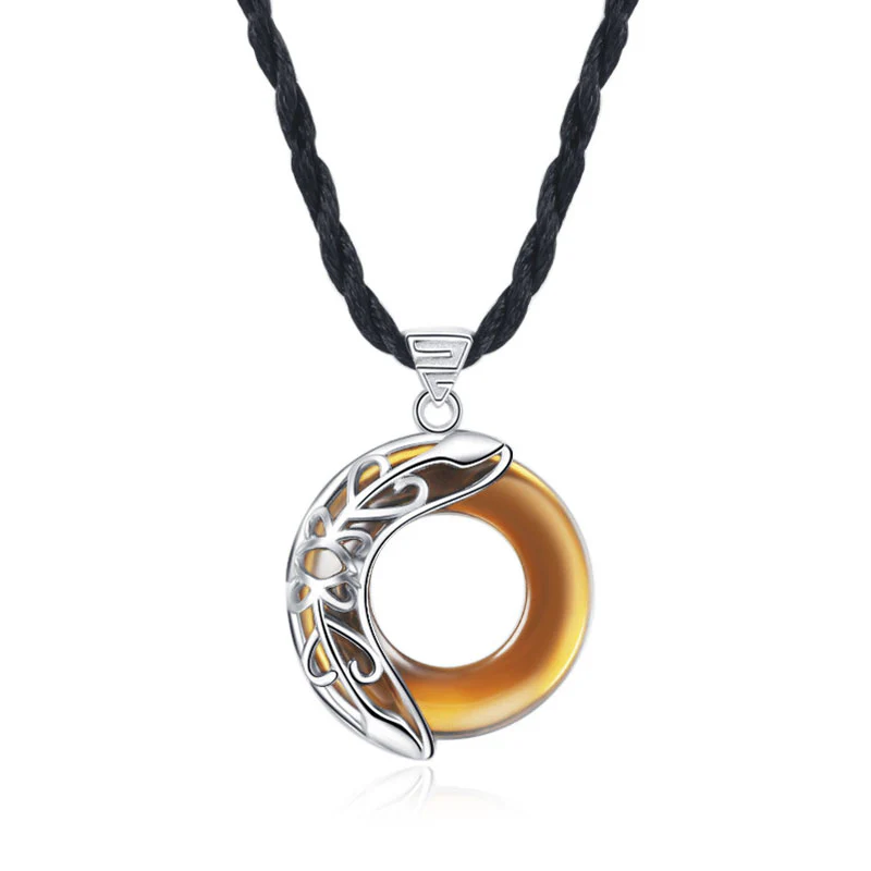 Buddha Stones Love Wings Copper Luck Healing Necklace Pendant