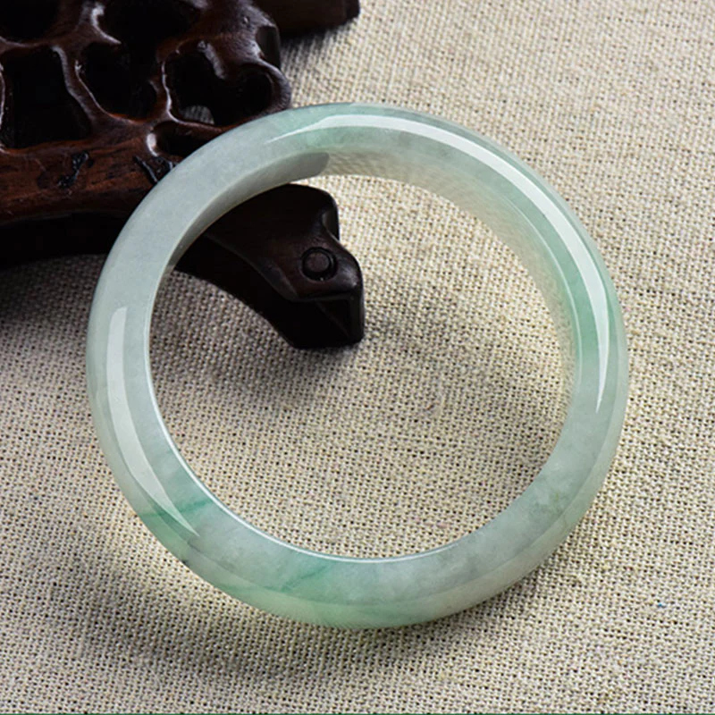 Buddha Stones Natural Jade Luck Healing Prosperity Bangle Bracelet