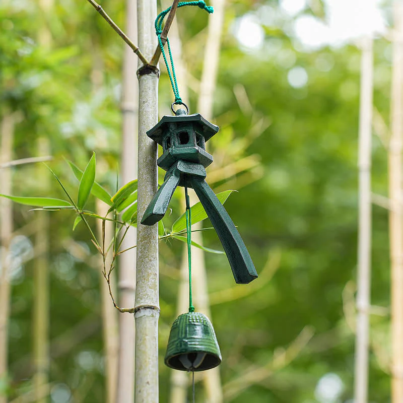 Buddha Stones Auspicious Wall Hanging Chime Bell Luck Handmade Home Decoration