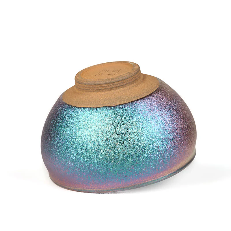 Buddha Stones Handmade Chinese Jianzhan Golden Lotus Flower Ceramic Teacup Kung Fu Tea Cup 150ml