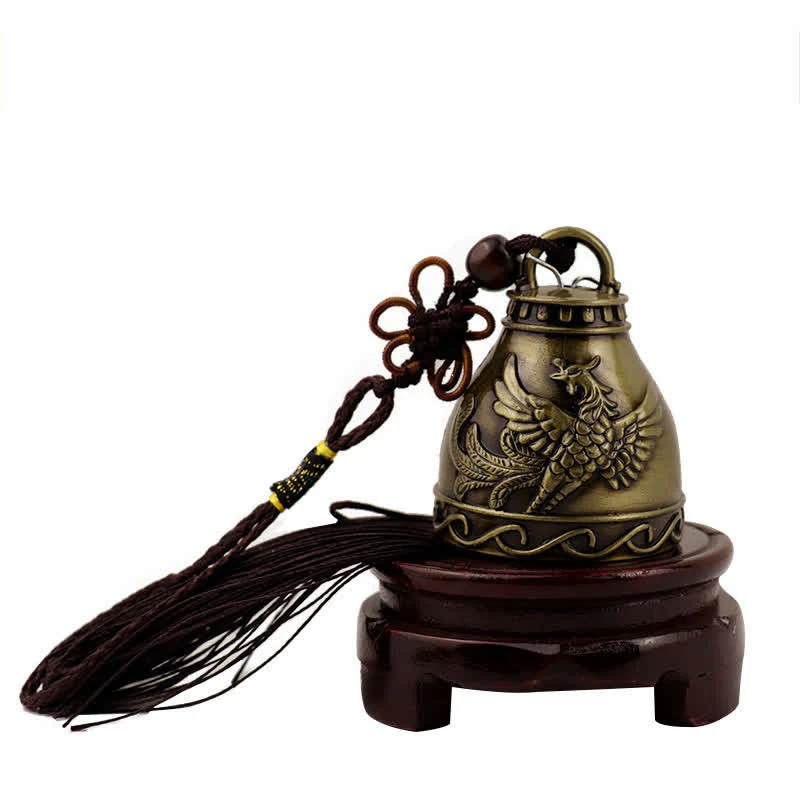 Buddha Stones Feng Shui Buddha Koi Fish Phoenix Wind Chime Bell Luck Wall Hanging Decoration
