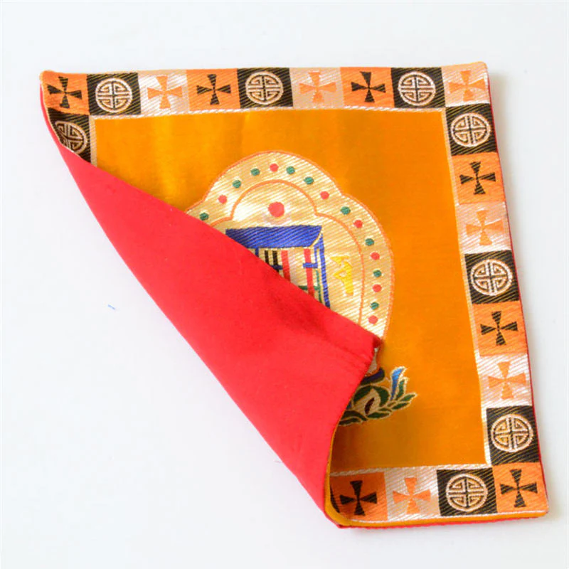 Buddha Stones Prayer Altar Mat Man-Bcu Kalachakra Healing Meditation Jacquard Mat