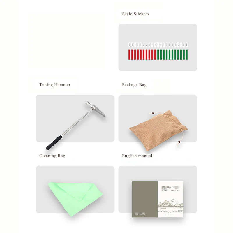 Buddha Stones Kalimba 17 Keys Thumb Piano Mahogany Wood Acacia Walnut Portable Finger Piano