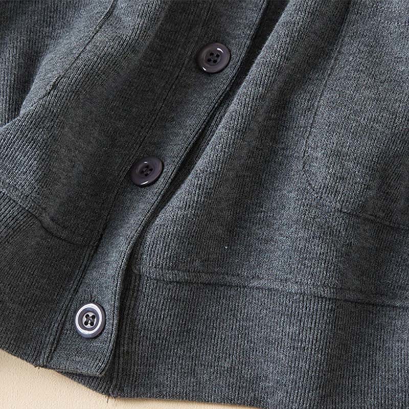 Buddha Stones Plain Buttons Women's Cotton Hooded Jacket With Pockets