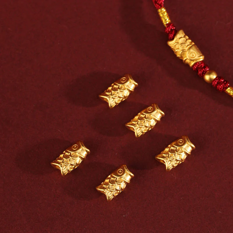 Buddha Stones 999 Gold Luck Protection Koi Fish Handmade Braided String Bracelet