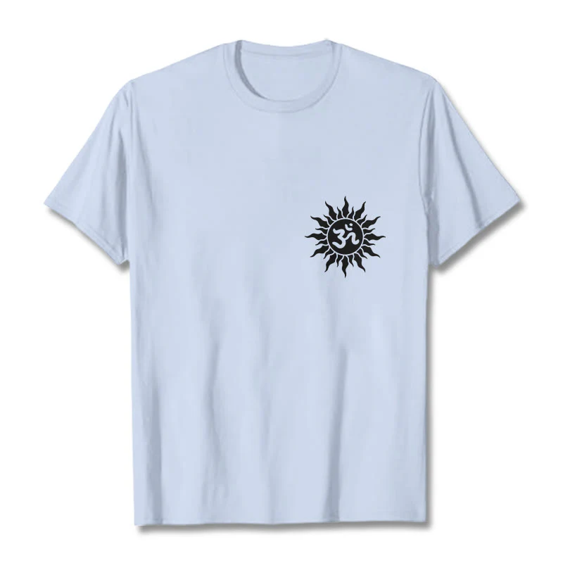 Buddha Stones Sun OM Symbol Design Tee T-shirt