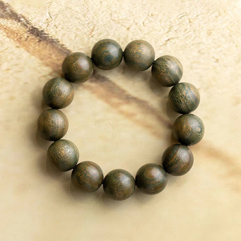 Buddha Stones Tibetan Green Sandalwood Soothing Cure Bracelet