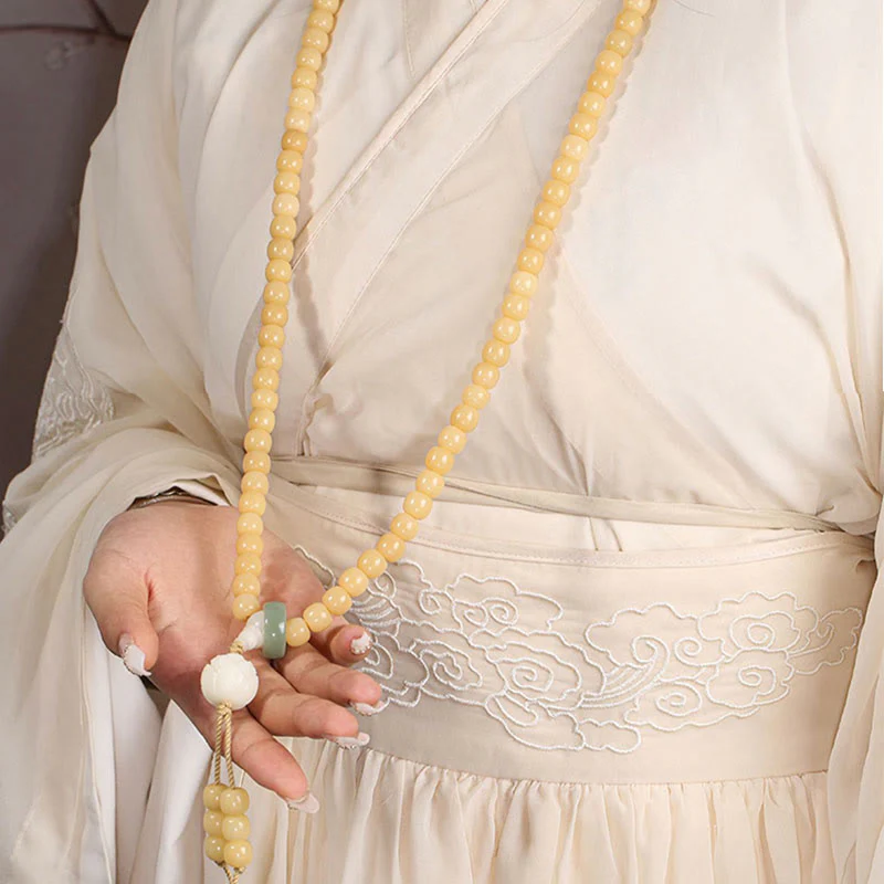 Buddha Stones Natural Bodhi Seed Lotus Dzi Bead Peace Harmony Charm Bracelet