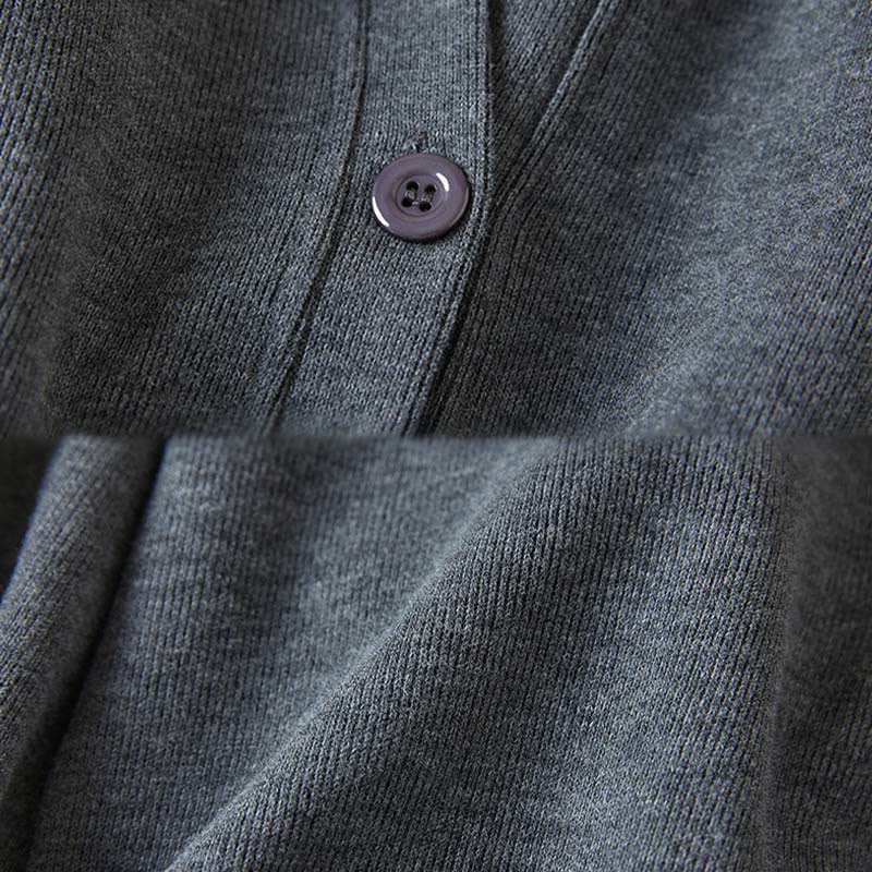 Buddha Stones Plain Buttons Women's Cotton Hooded Jacket With Pockets