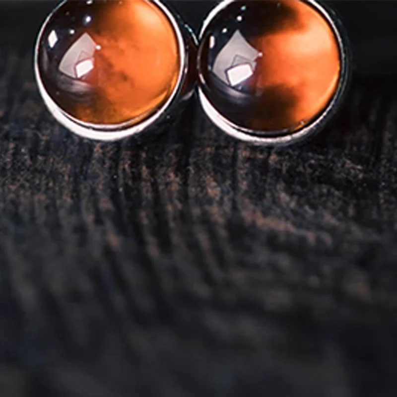 Buddha Stones 925 Sterling Silver Garnet Protection Earrings