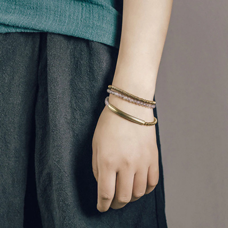 Tibetan Various Agate Stone Copper Protection Triple Wrap Bracelet (Extra 30% Off | USE CODE: FS30)