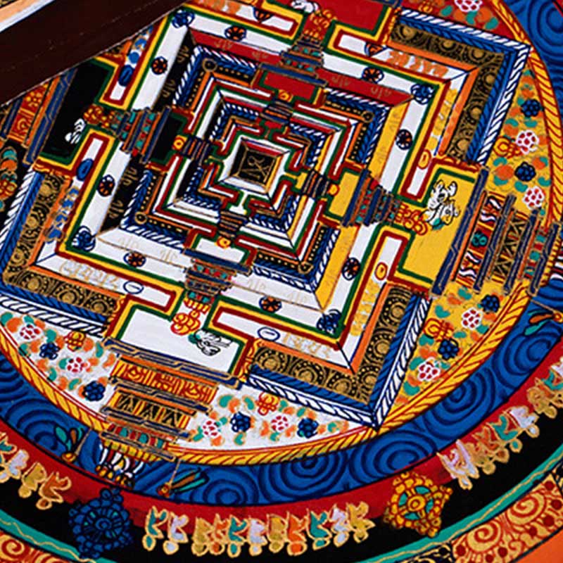 Buddha Stones Tibetan Handmade Thangka Mandala Painting Blind Box Random Color Pattern