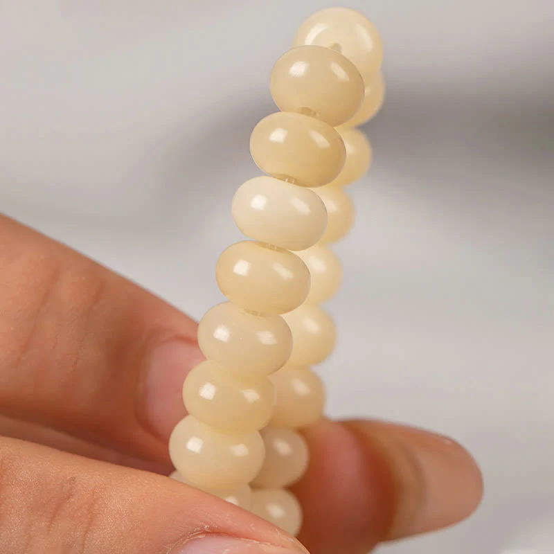 Buddha Stones Bodhi Seed Lotus Pod Charm Peace Double Wrap Bracelet