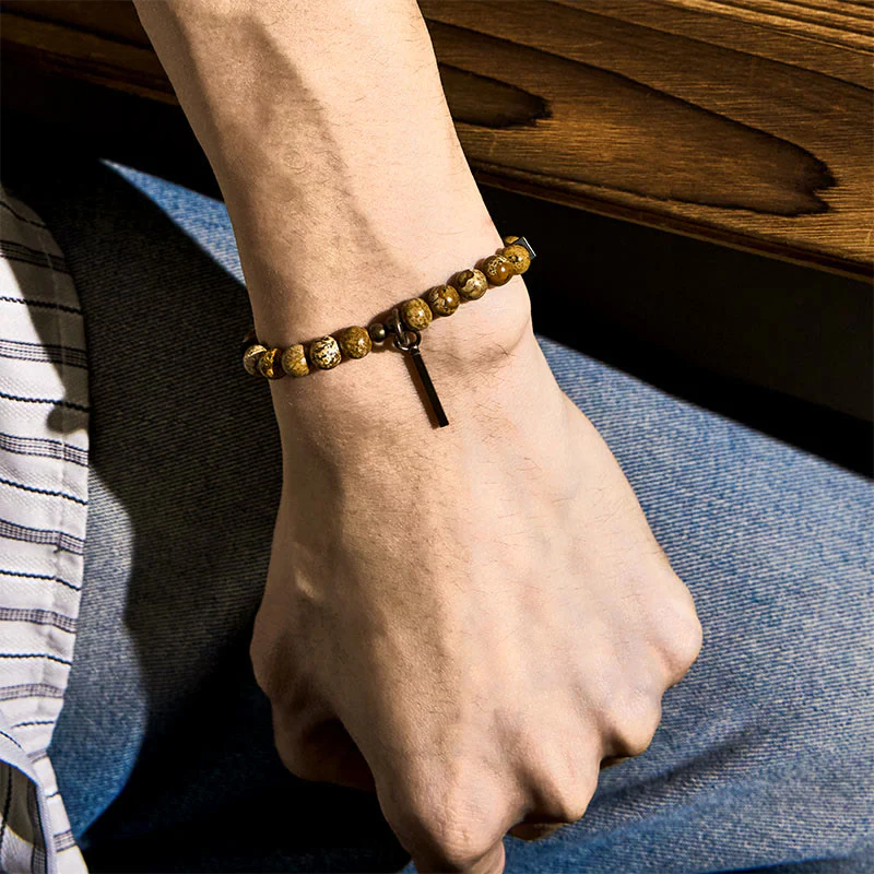 Buddha Stones Distressed Design Copper Luck Bracelet