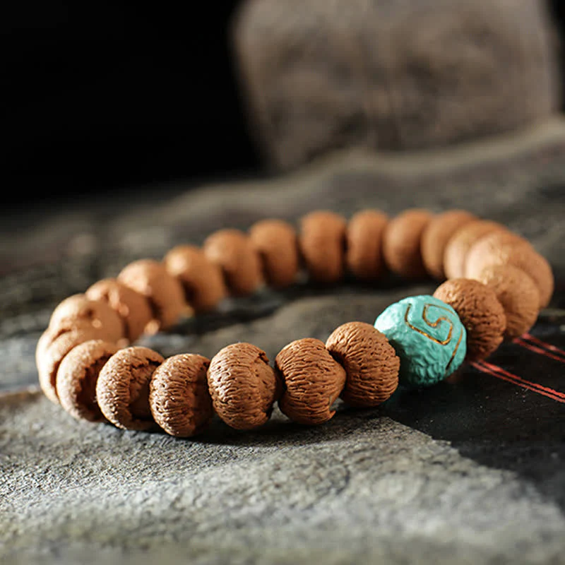 Buddha Stones Tibetan Bodhi Seed Turquoise Amber Protection Bracelet