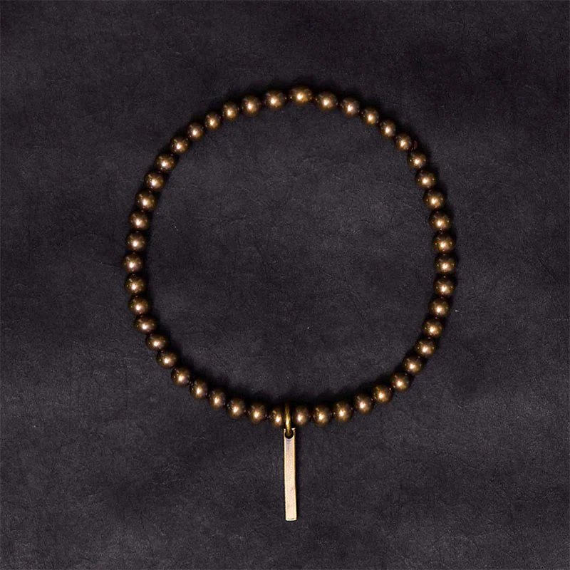 Buddha Stones Pure Copper Brass Beads Self Care Healing Bracelet